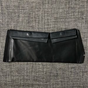 Maison Martin Margiela black leather clutch